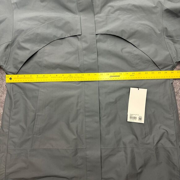 Lululemon Mid-Length Waterproof Rain Coat Jacket BGIB Belgian Blue Gray Size L - Picture 13 of 16